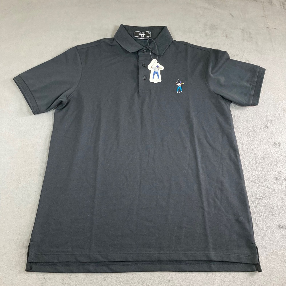 Eastside Golf Mens Black Pique Short Sleeve Polo Shirt Small NWT Logo Sporty
